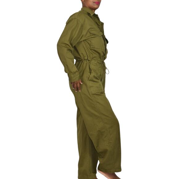 Levis Baggy Surplus Jumpsuit Green Flight Suit Oversized Cotton Coveralls Small - Picture 3 of 13